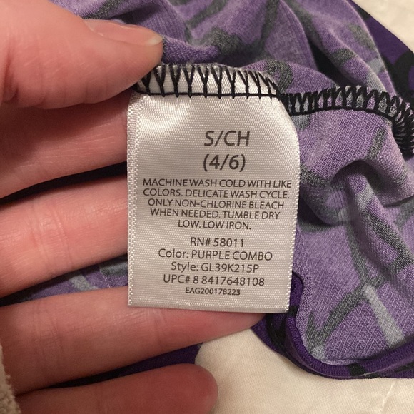 Purple dress top with pattern print - Picture 6 of 6